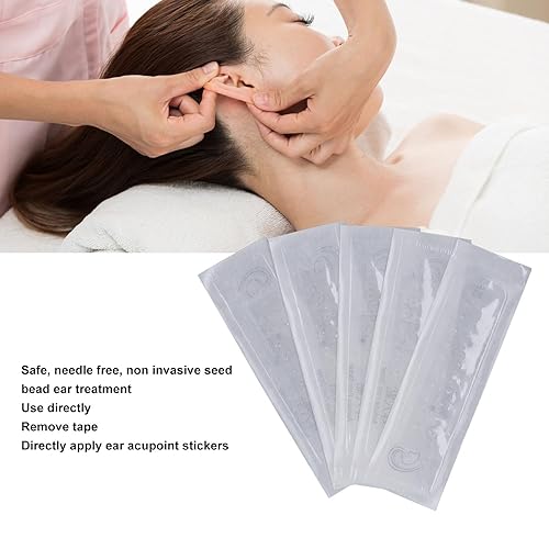 Miniatura 2 de Semillas de prensa de oídos, 100 unidades de semillas de oreja de cinta transparente para el cuerpo