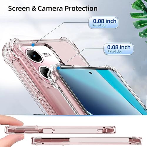 Miniatura 3 de Funda para Moto G Stylus 4G 2023, Motorola G Stylus 4G 2023 funda transparente con protector de pantalla integrado, unisex, a prueba de golpes,