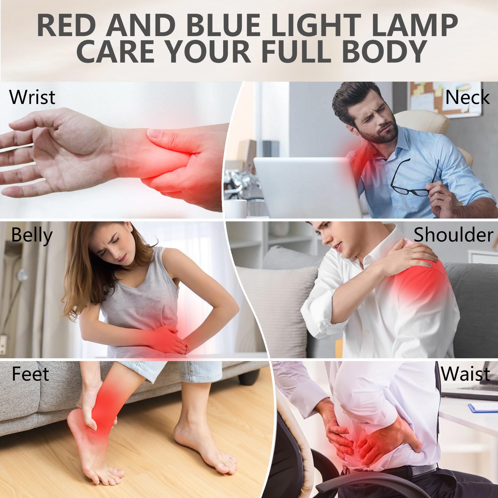 Rotlichtlampe mit Sockel,415nm&660nm&850nm Infrarotlampe mit 10/20/30 Minuten Timer, 5 Helligkeitsstufen Schwanenhalsdesign, 100LEDs Red Lights für Den Heimgebrauch
