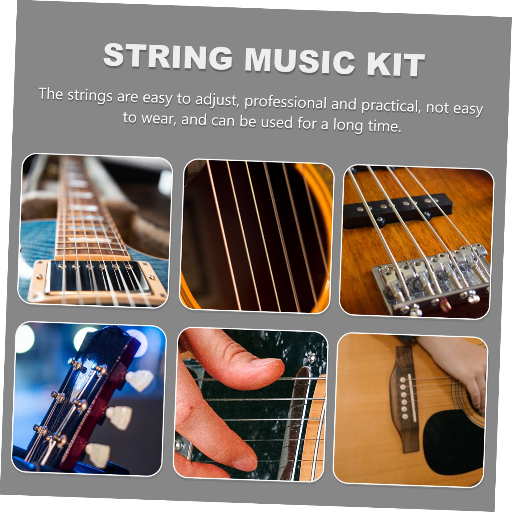 SUPVOX Mandolin String Set 4pcs Stainless Steel Strings for Easy Replacement Enhanced Tone