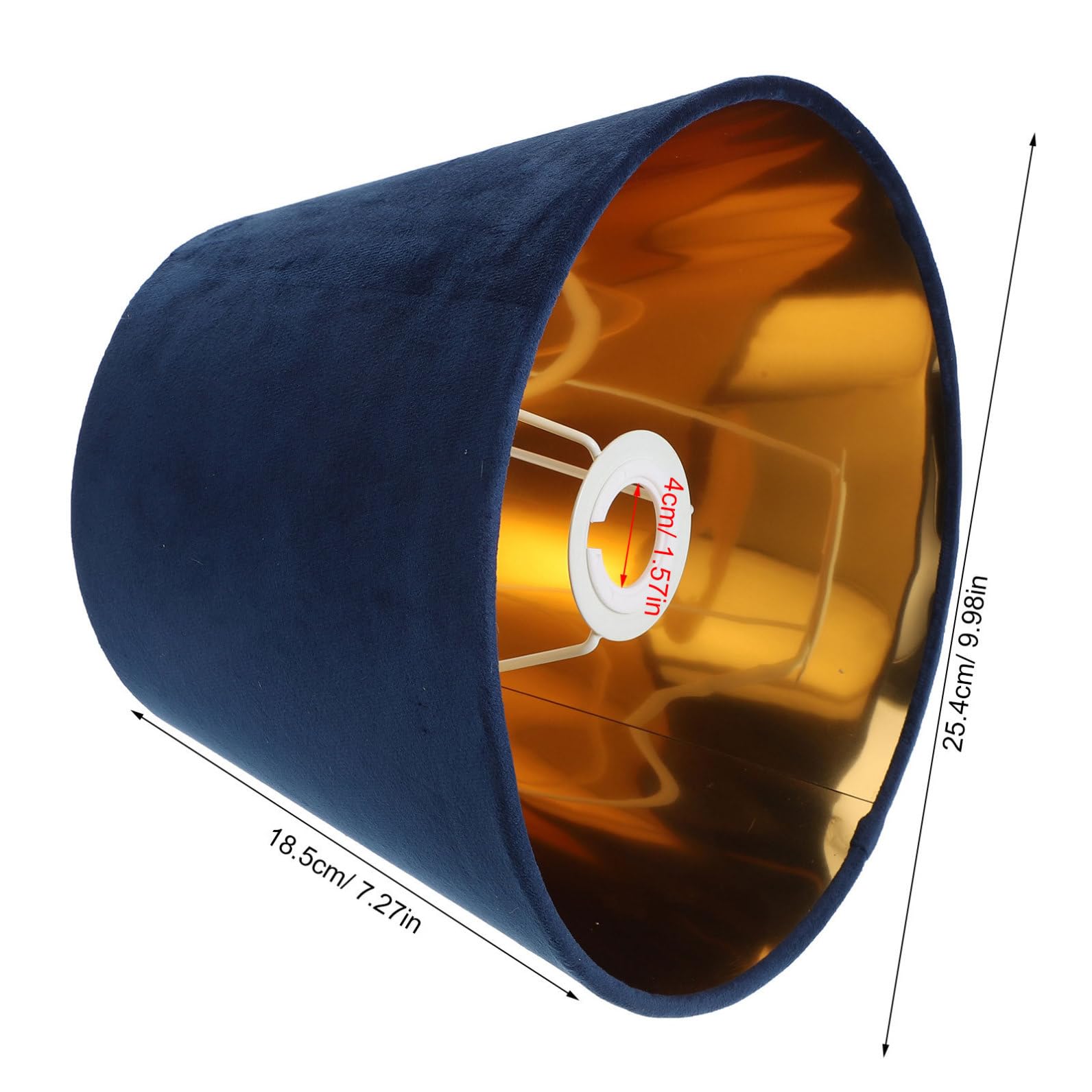 ABOOFAN Abat-jour Doré Décoratif en Tissu, Compatible E27, Léger et Compact, pour Lampe à Poser, Chambre et Salon,