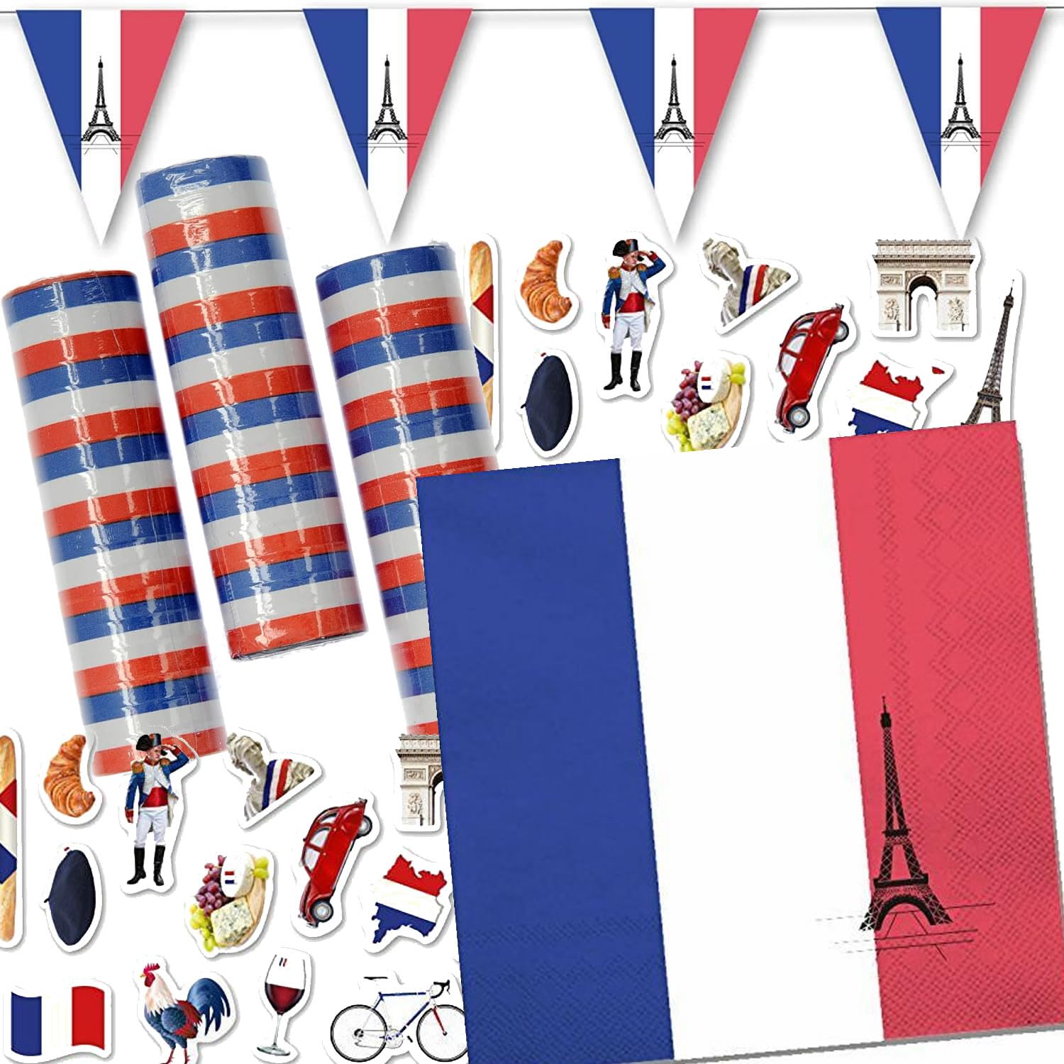 Lot Déco France 72 Pièces - DH-Konzept, Fête Football EM 2024