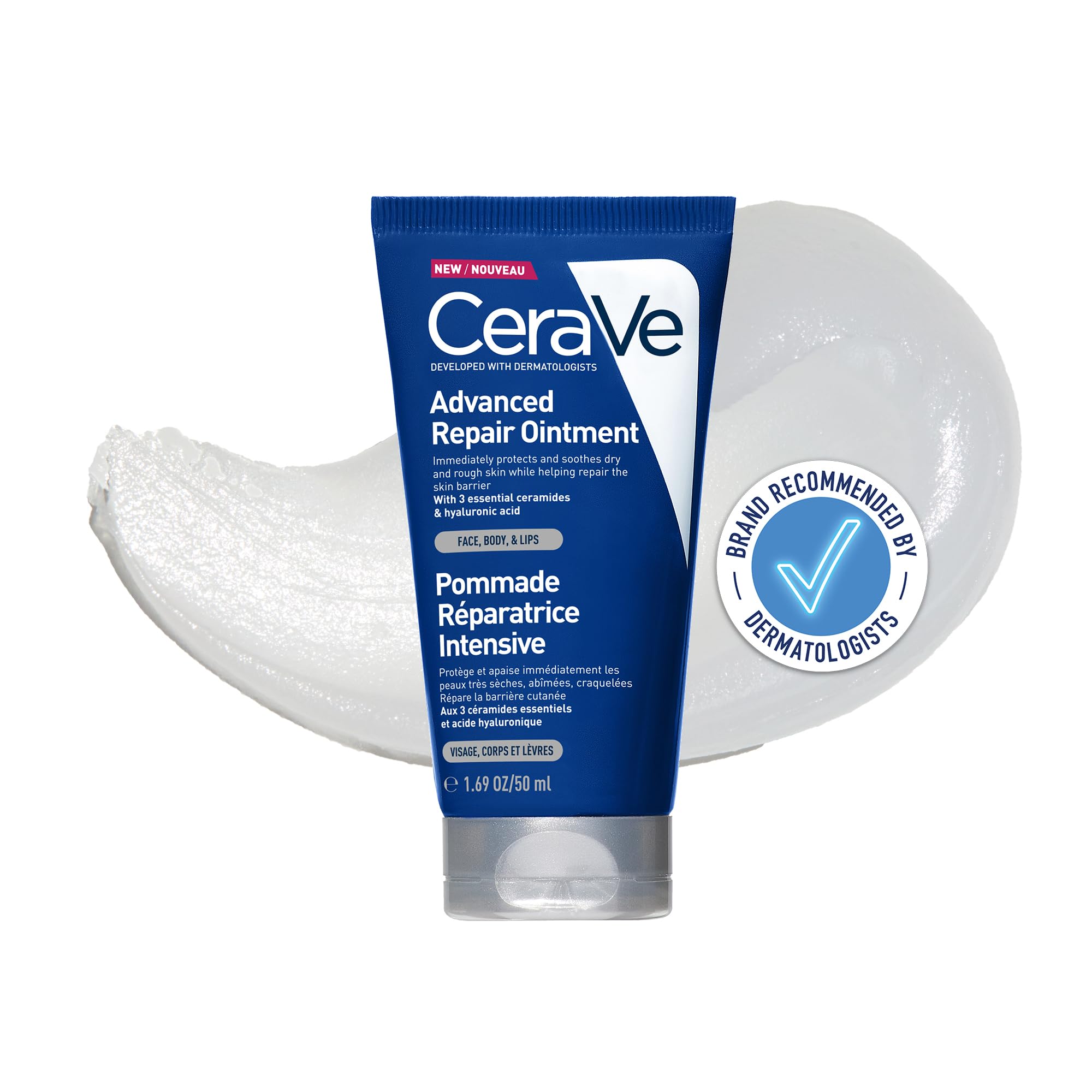 CeraVe Advanced Repair Ointment for Very Dry Chapped Skin & Lips, 50ml