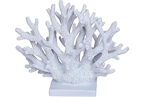 7.5"H White Coral Decor - Ocean Nautical Decor