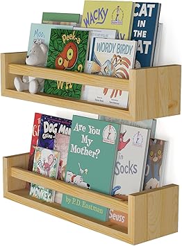 nursery wall bookshelf
