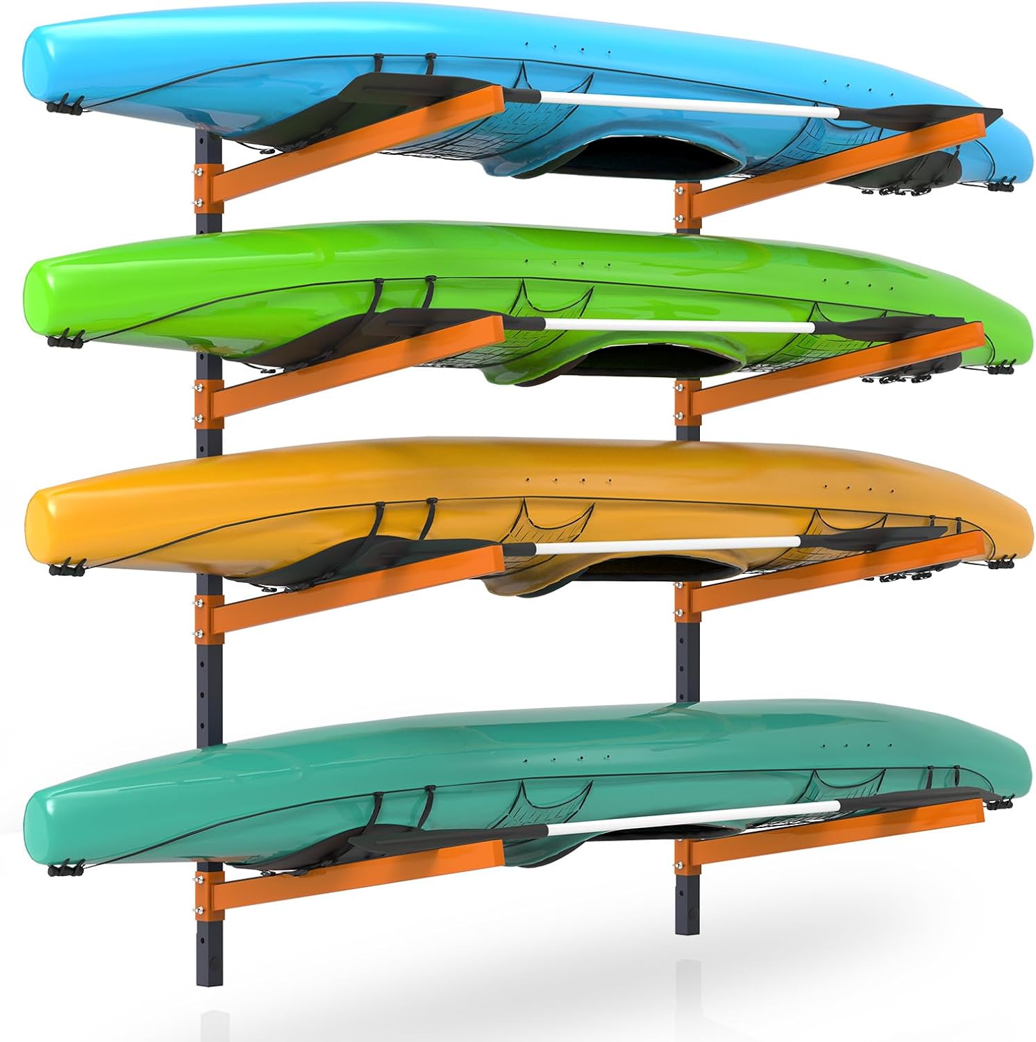 Kayak Storage Rack, Wall Mount Kayak Racks for Indoor Outdoor Storage, Heavy Duty Adjustable Kayak Rack for Garage, Spacesaver