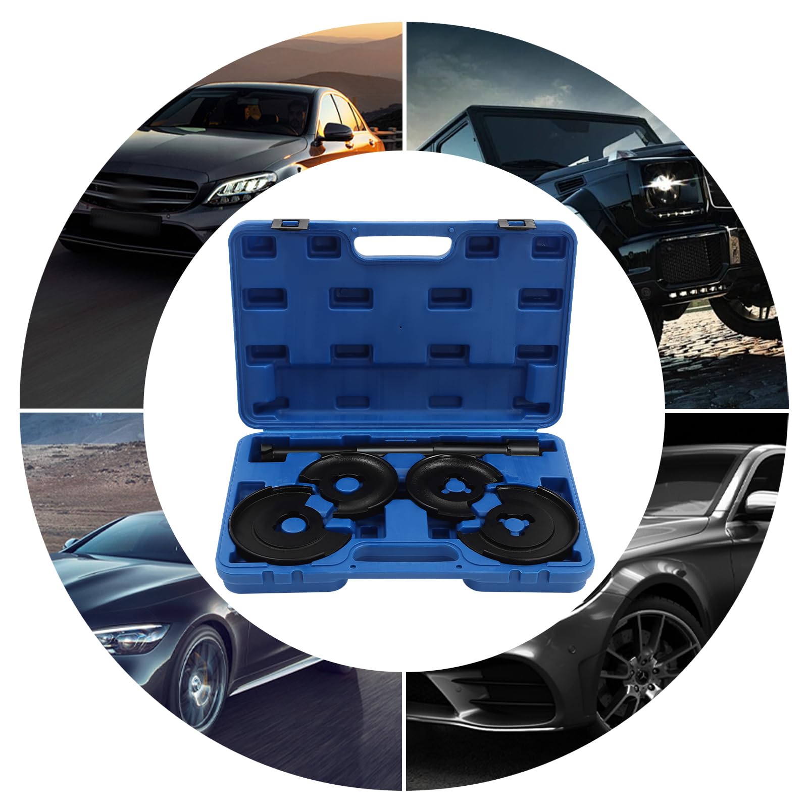 Tensor de resorte para coche, herramienta compatible, acero al carbono, juego de herramientas para Mercedes-Benz W123, W124, W202, W210
