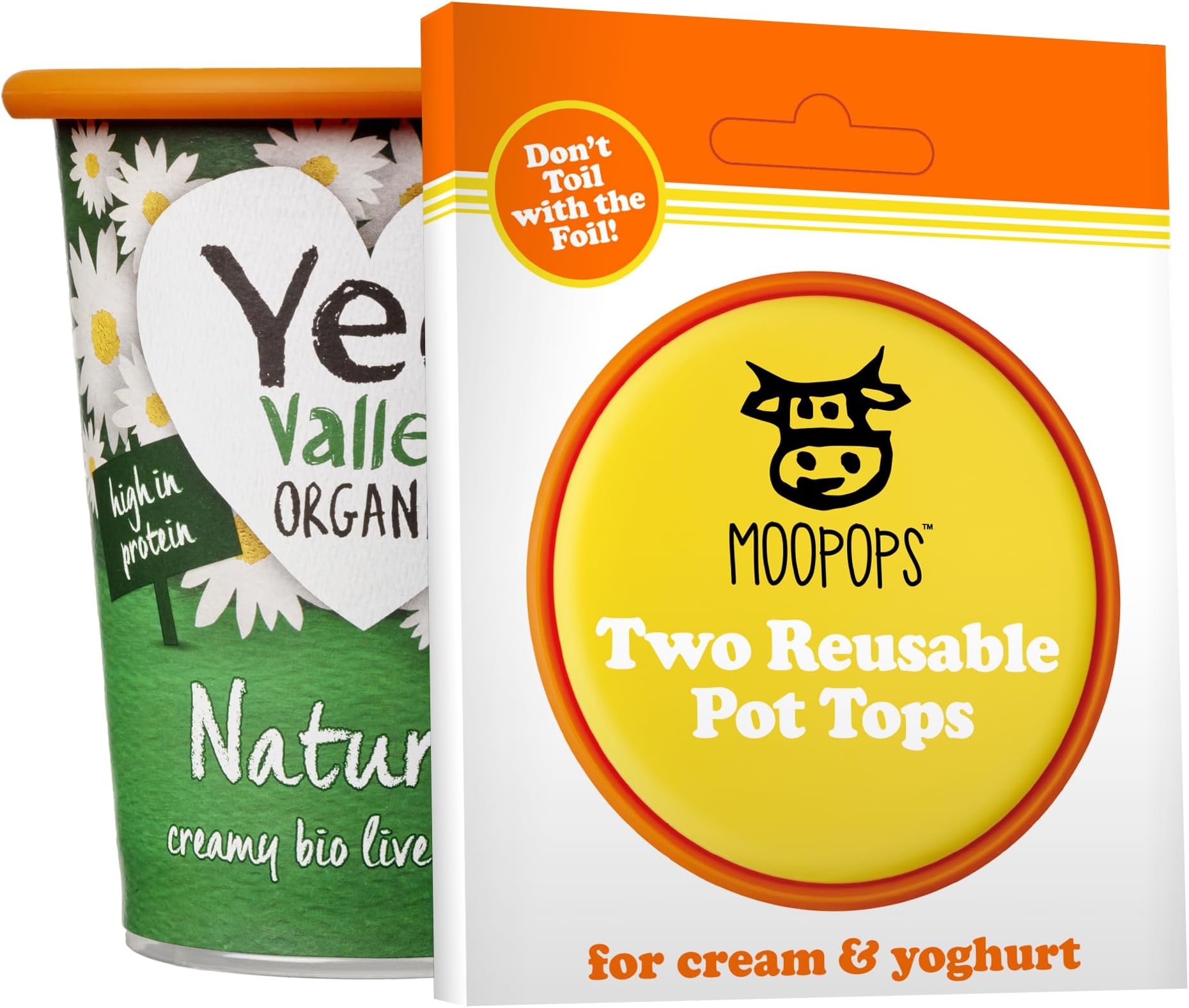 MOOPOPS - Pot Tops. 2 Reusable Silicone Tops specifically Designed to fit Sta...