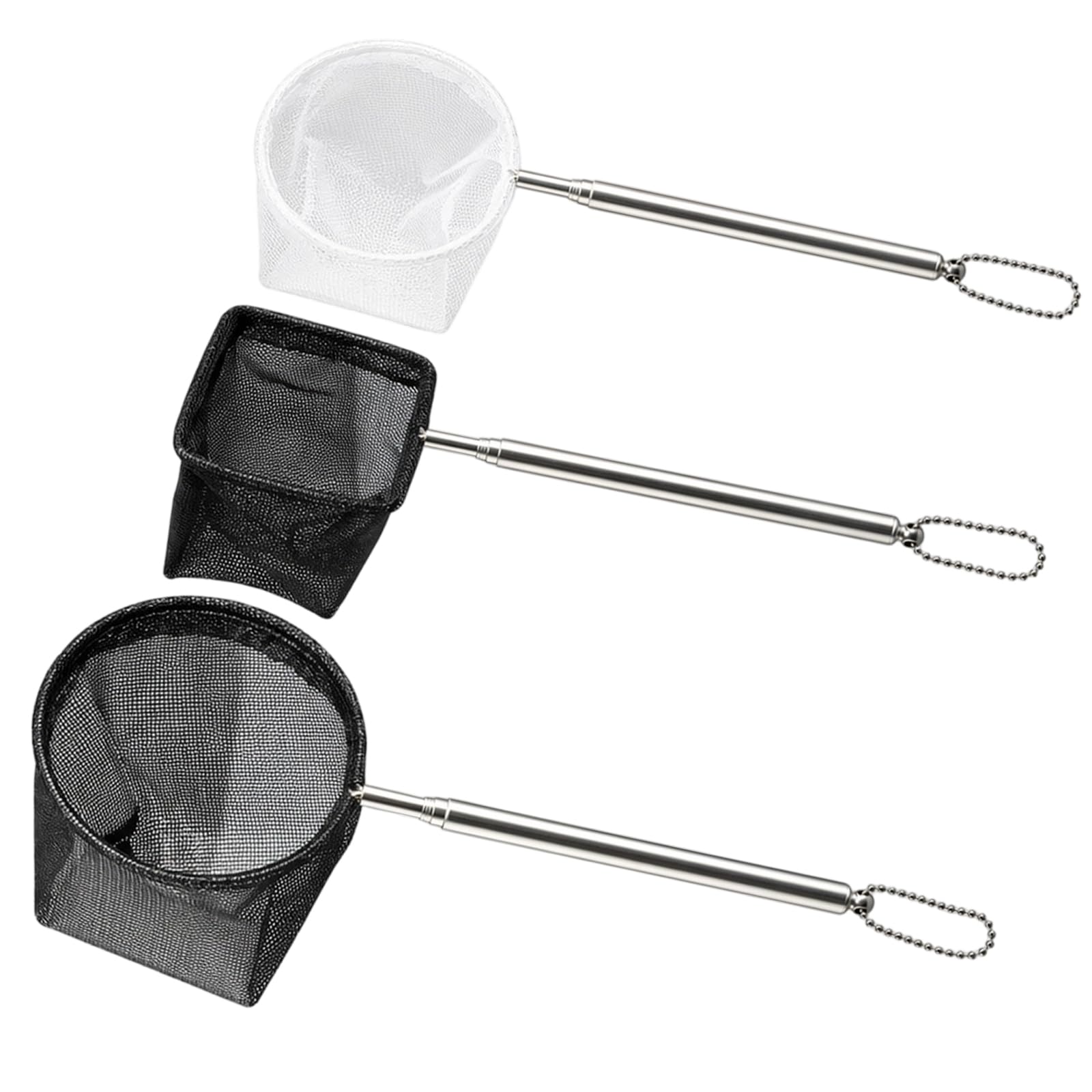 3PCS Aquarium Net Set, Telescopic Handle Fish Net Aquarium, Multi-Purpose Small Fish Net for Freshwater & Saltwater Fish Tank Shrimp Maintenance