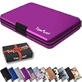 Aluminum Wallet, Card Case Wallet, Metal RFID Credit Card Holder for Men & Women, 6 Cotton Slots for 12 Cards And Bills, Rfd Protective