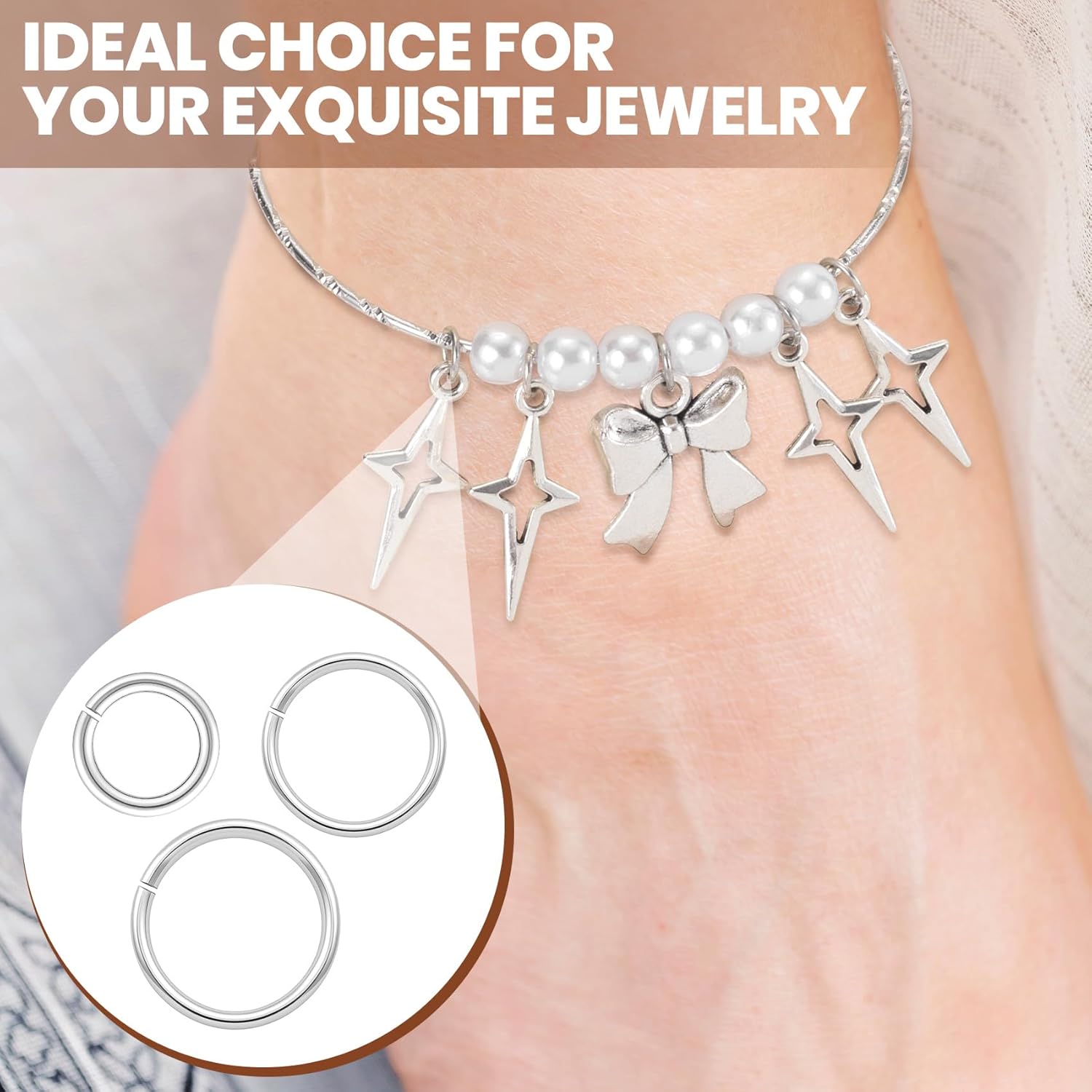 12pcs 925 Sterling Silver Split Jump Rings, 6mm/5mm/4mm Small Necklace Jewelry Clasp, Open Connector Closures for Key Rings Bracelet Earring DIY Charm - Image 5