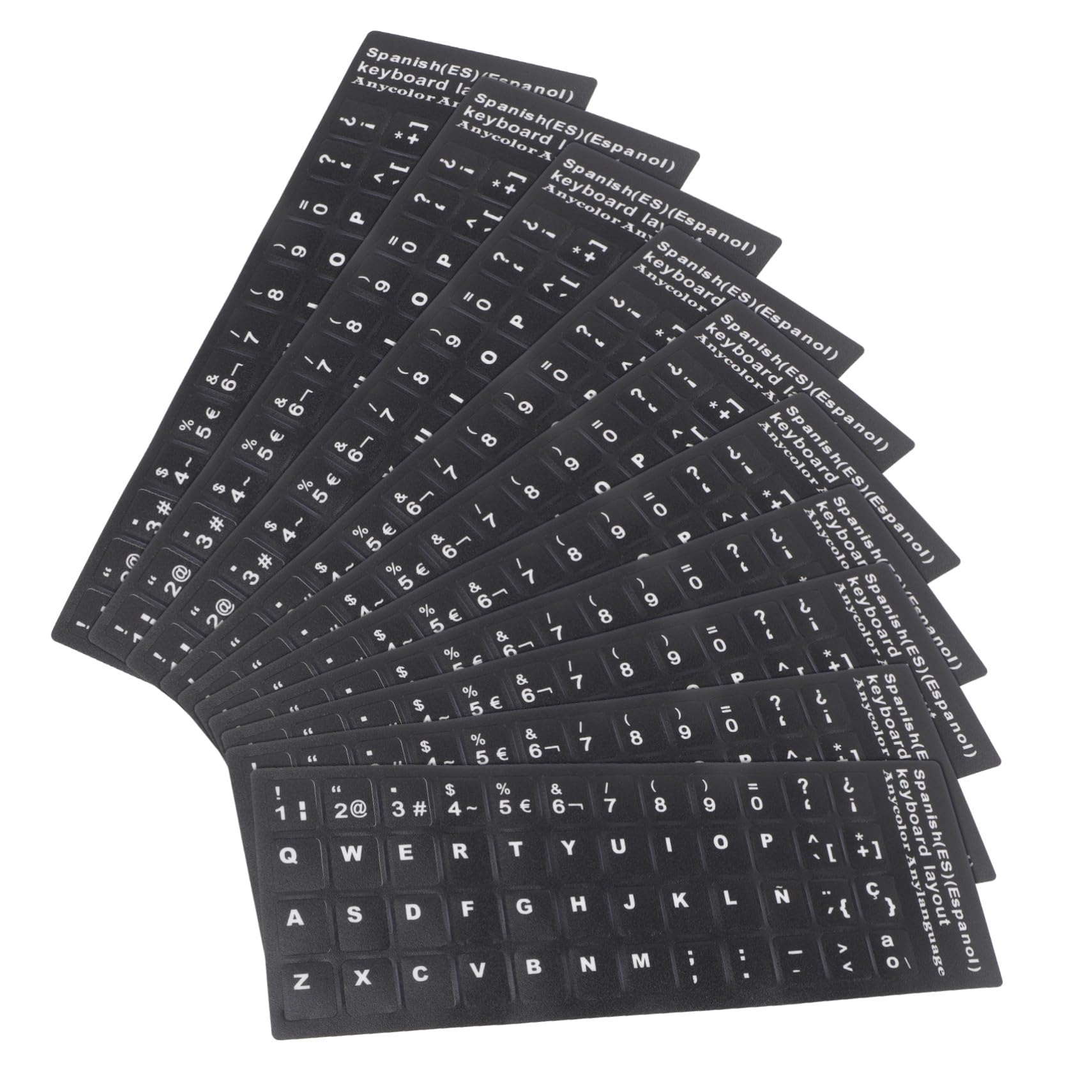 Pegatinas para teclado español mate protector impermeable para teclas de ordenador portátil 8