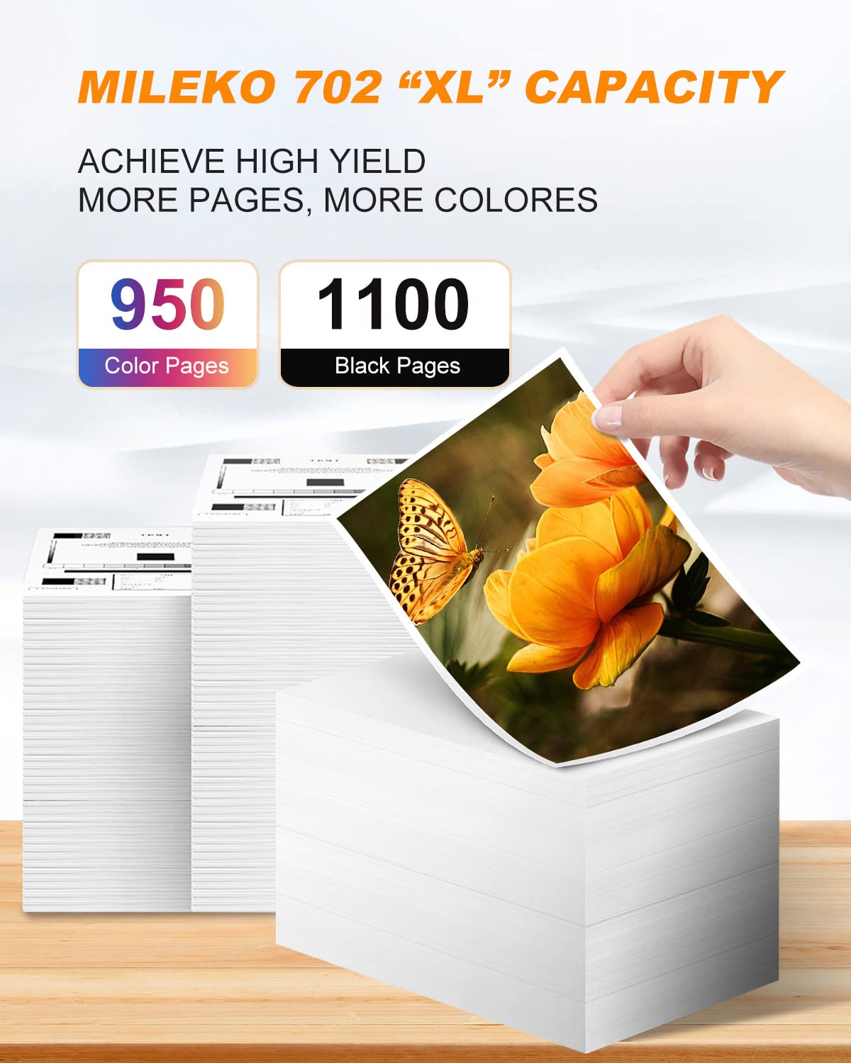 702 702XL Cartucce d'inchiostro rigenerate per Epson 702XL 702 T702 T702 T702XL cartucce d'inchiostro ad alta resa da utilizzare con Epson Workforce Pro WF-3720 WF-3730 WF-3733 (confezione da 4 pezzi,