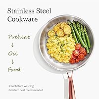 Vista 4 de CAROTE 21pcs Tri-Ply Stainless Steel Cookware Set, Pots and Pans Set, Non Toxic Induction Kitchen Cooking Sets, Cookware Collection, Mirror Polish