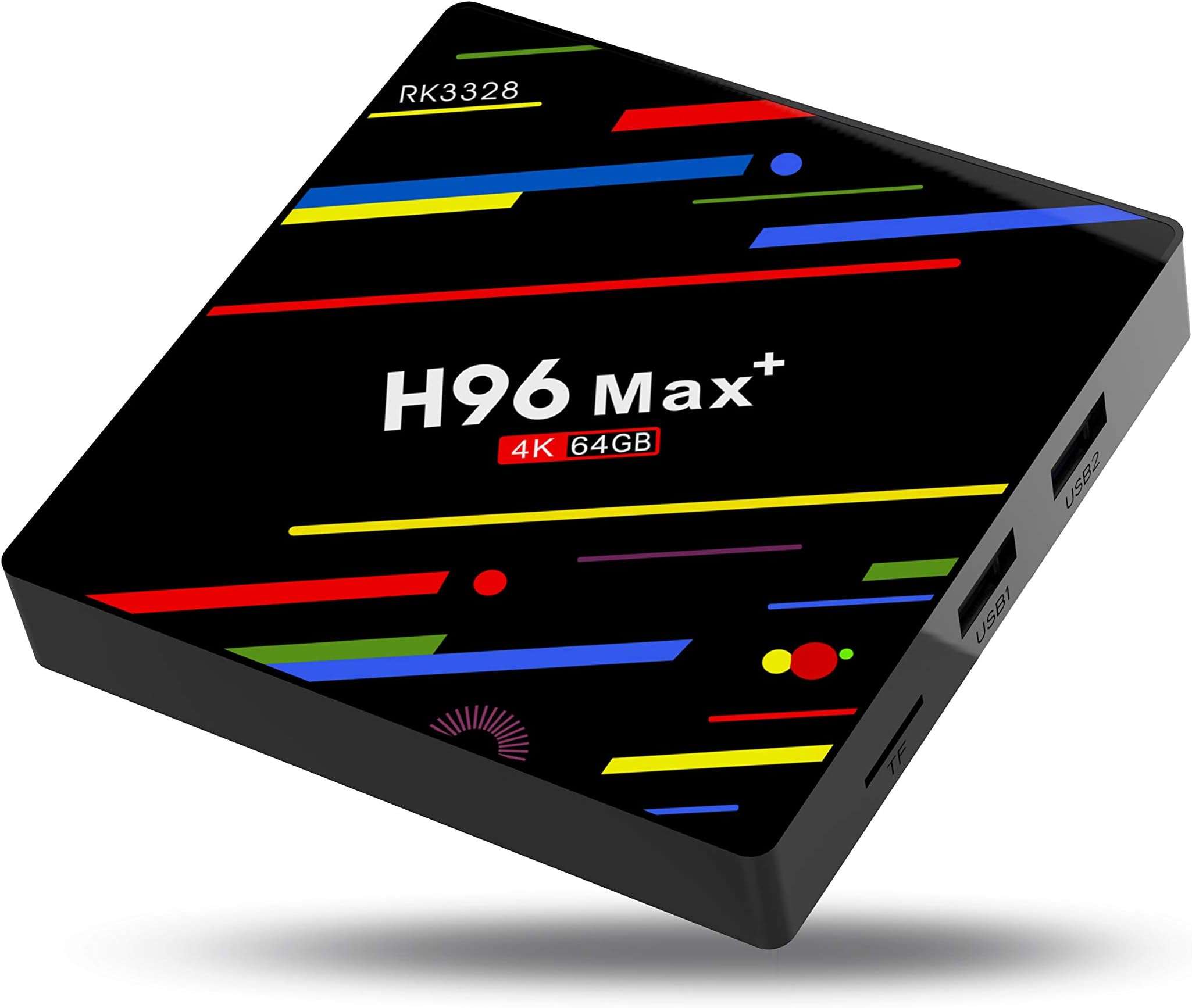 4GB RAM 64GB ROM, H96 MAX PLUS Android 9.0 OS TV BOX, Quad Core RK3328 CPU, Dual WiFi LAN Bluetooth (4G 64G)