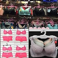 Vista 9 de WellieSTR Perchas de plástico elegantes, ideales para sujetadores, bragas, ropa interior, 10 pulgadas (paquete de 50, rosa)