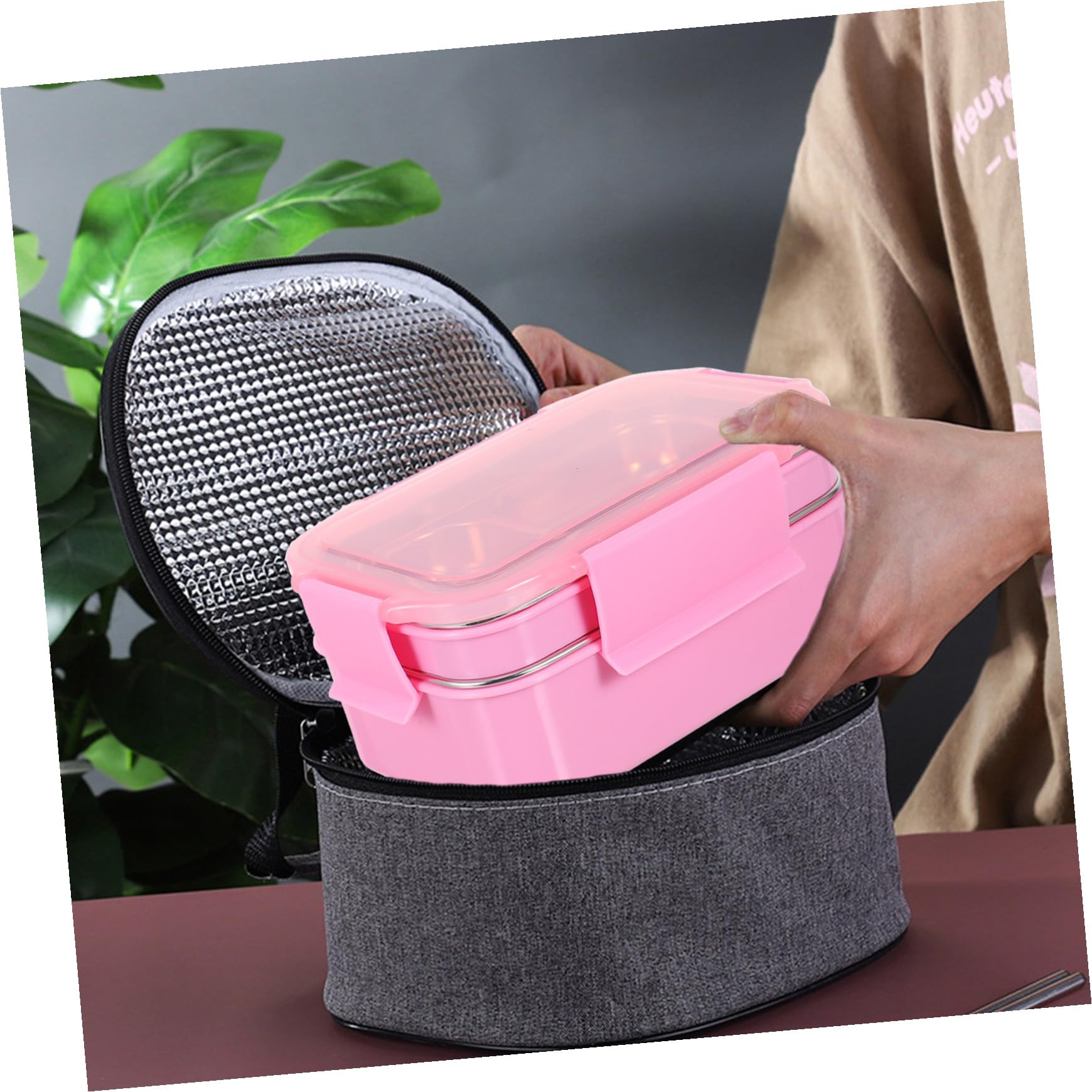 Toyvian Fiambrera Térmica Sellada de Acero Inoxidable Fiambrera Práctica para Estudiantes Contenedor de Comida Portátil Trabajo Escuela