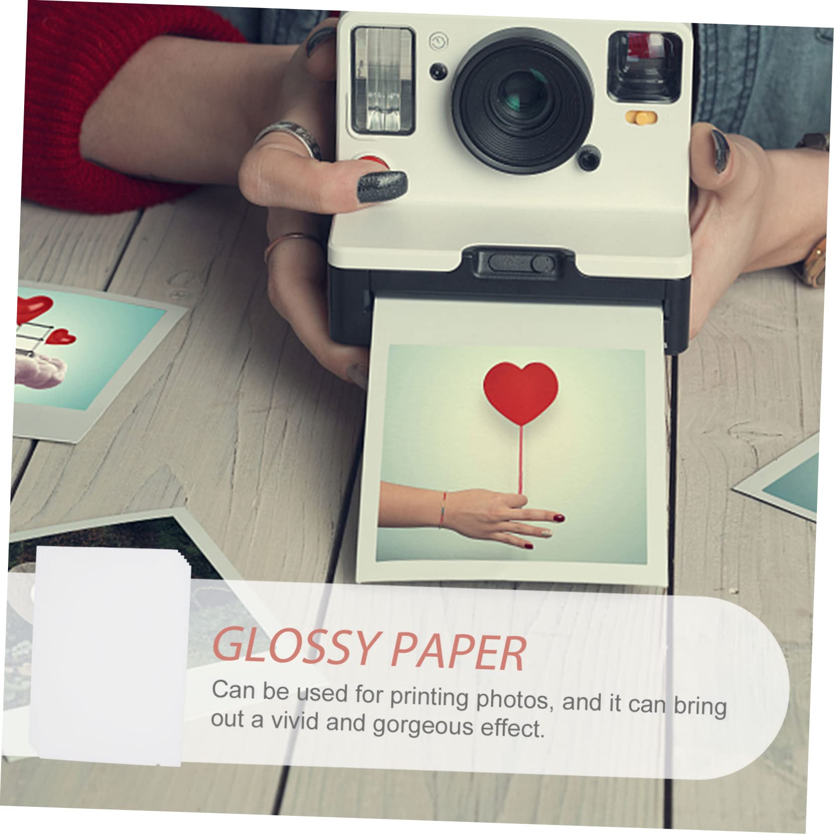 HOMSFOU Papel De Impresión Doble Cara Para Impresoras De Inyección De Tinta Papel Fotográfico Reflectante De Alta Definición 10 Hojas*5