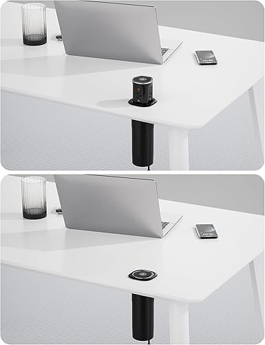 Miniatura 4 de Jgstkcity Toma de corriente desplegable para encimera con cargador inalámbrico de 15 W, puertos USB C de 20 W, resistente a manipulaciones,