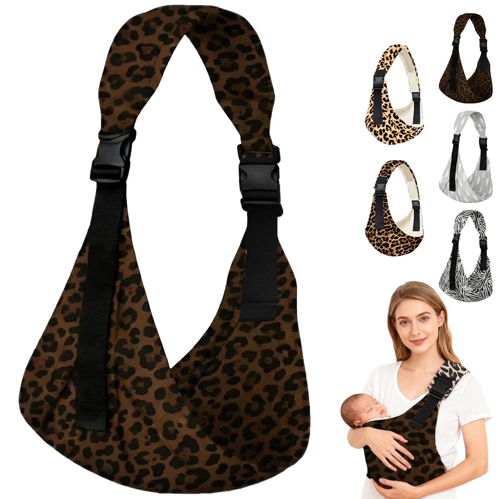 LUKIUP Fascia portabebè per neonati, Tracolla regolabile, Fascia portabebè laterale, Fascia ergonomica per neonati, per neonati, bambini piccoli fino a 20 kg (B)