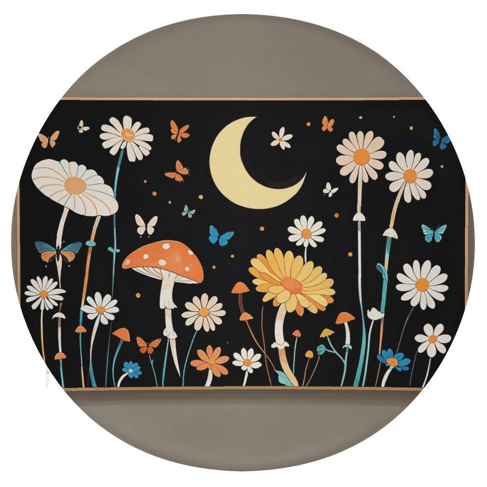 Coussin en mousse à mémoire de forme haut de gamme imprimé fleur noire