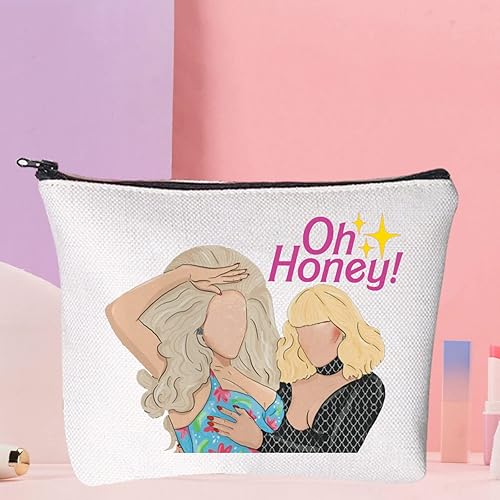Miniatura 4 de WZMPA Divertida bolsa de maquillaje para programas de televisión Queen con cremallera para mujeres y niñas, Oh miel