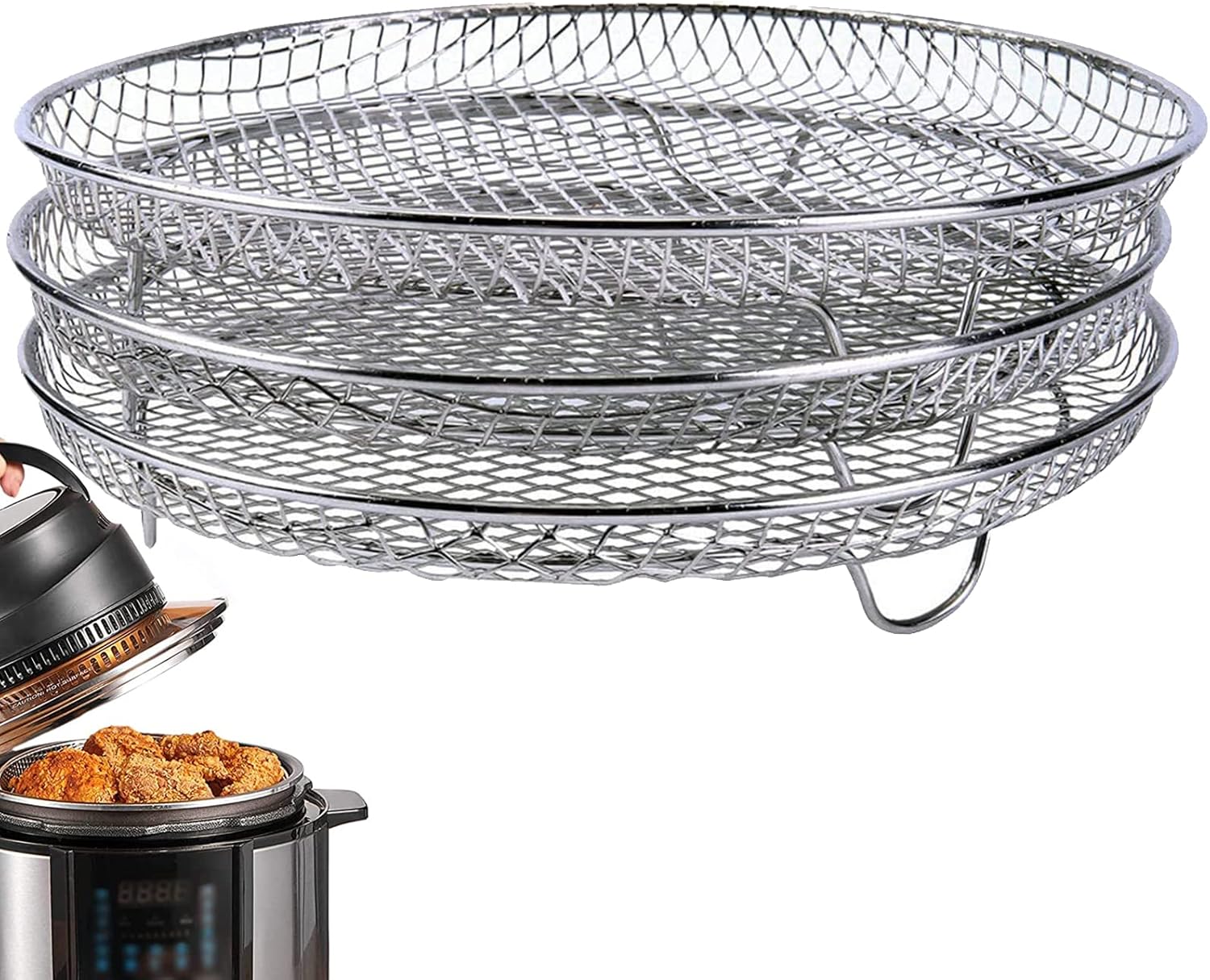 Air Fryer Accessories, Three Stackable Dehydrator Racks for