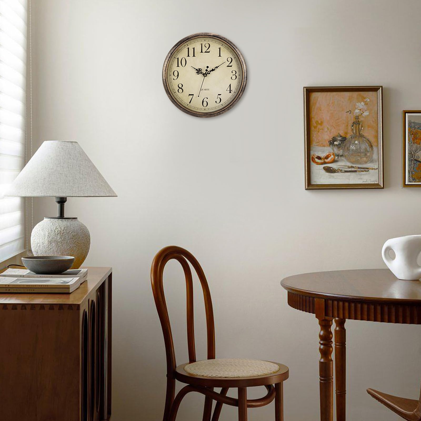 ACCSHINE Orologio da parete, silenzioso, vintage, 30 cm, con, al quarzo, a batteria, facile da leggere, per camere, casa, cucina, camera da letto, ufficio, scuola