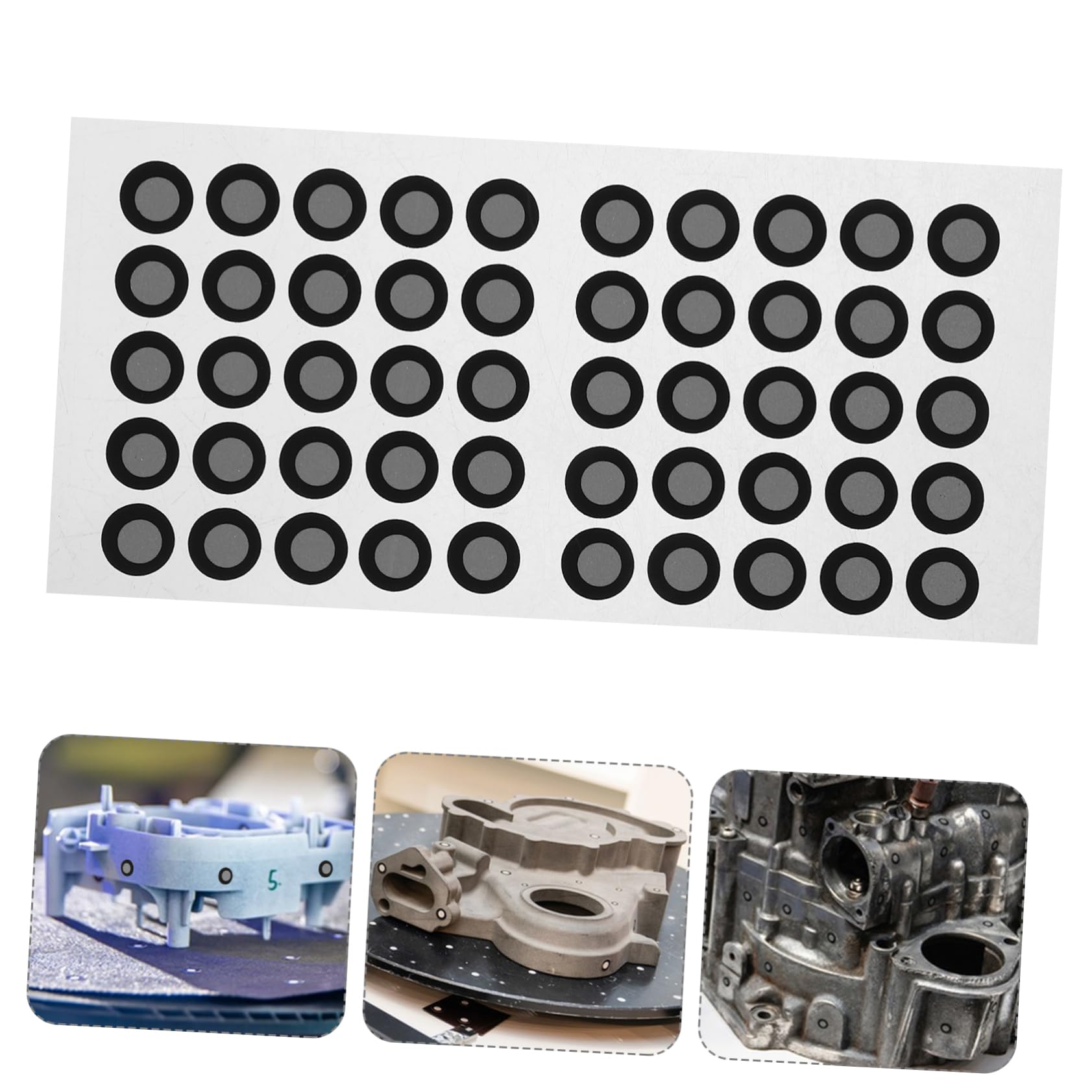 SOLUSTRE 6mm Diameter 3D Scanning Markers 50pcs Reflective Trail Markers for 3D Scanner Targeting Made of Pet Reflective Film