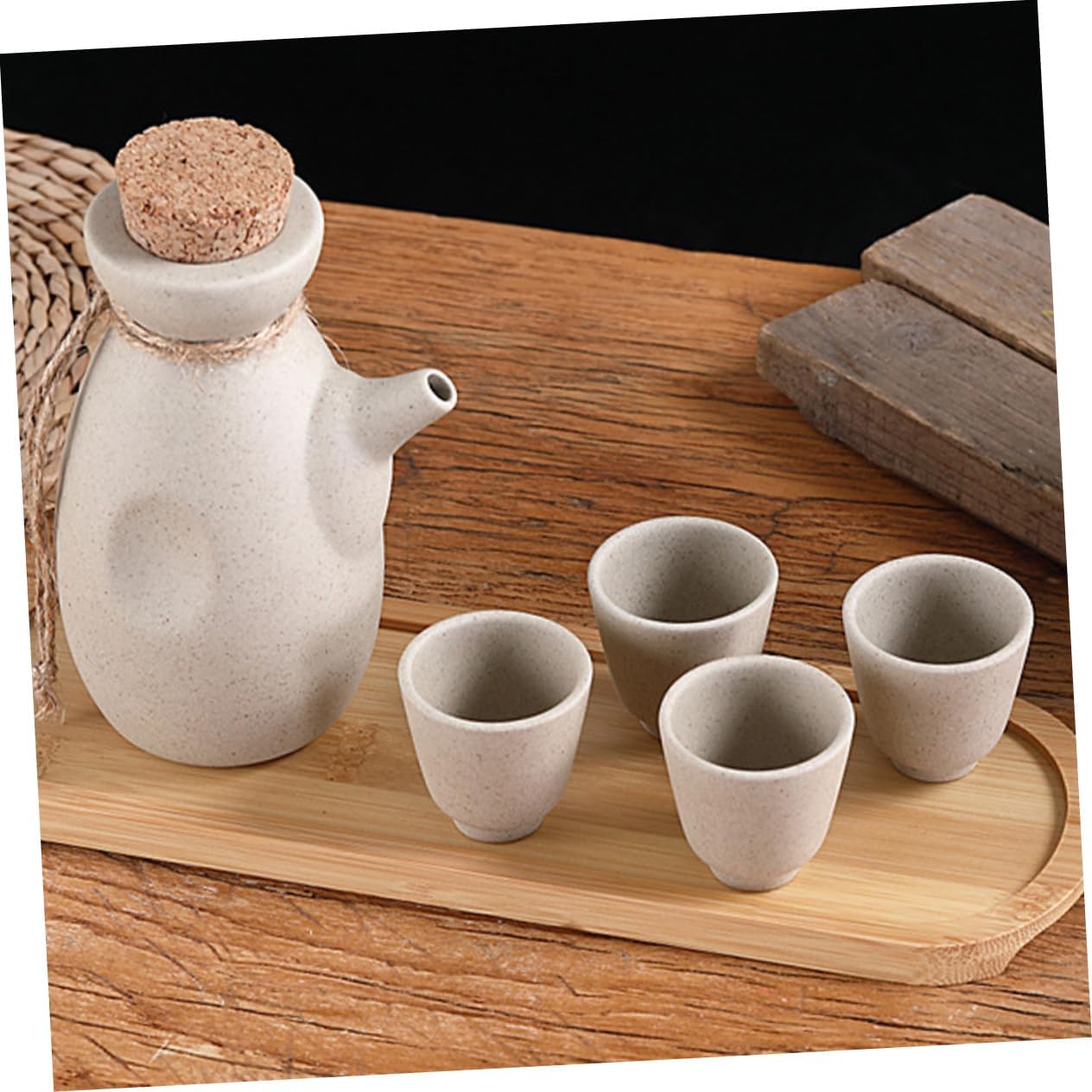 OUNONA Japanese Porcelain Sake Cups Pot Cooking Sake Serving Set Home Wine Holder Ceramic Wine Holder Elegant Design