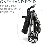 Britax Grove™ Modular Stroller, Pindot Stone | Infant Car Seat Compatible, Lightweight Frame and 1-Hand Fold, Includes CozyFit Insert and Child Bumper Bar
