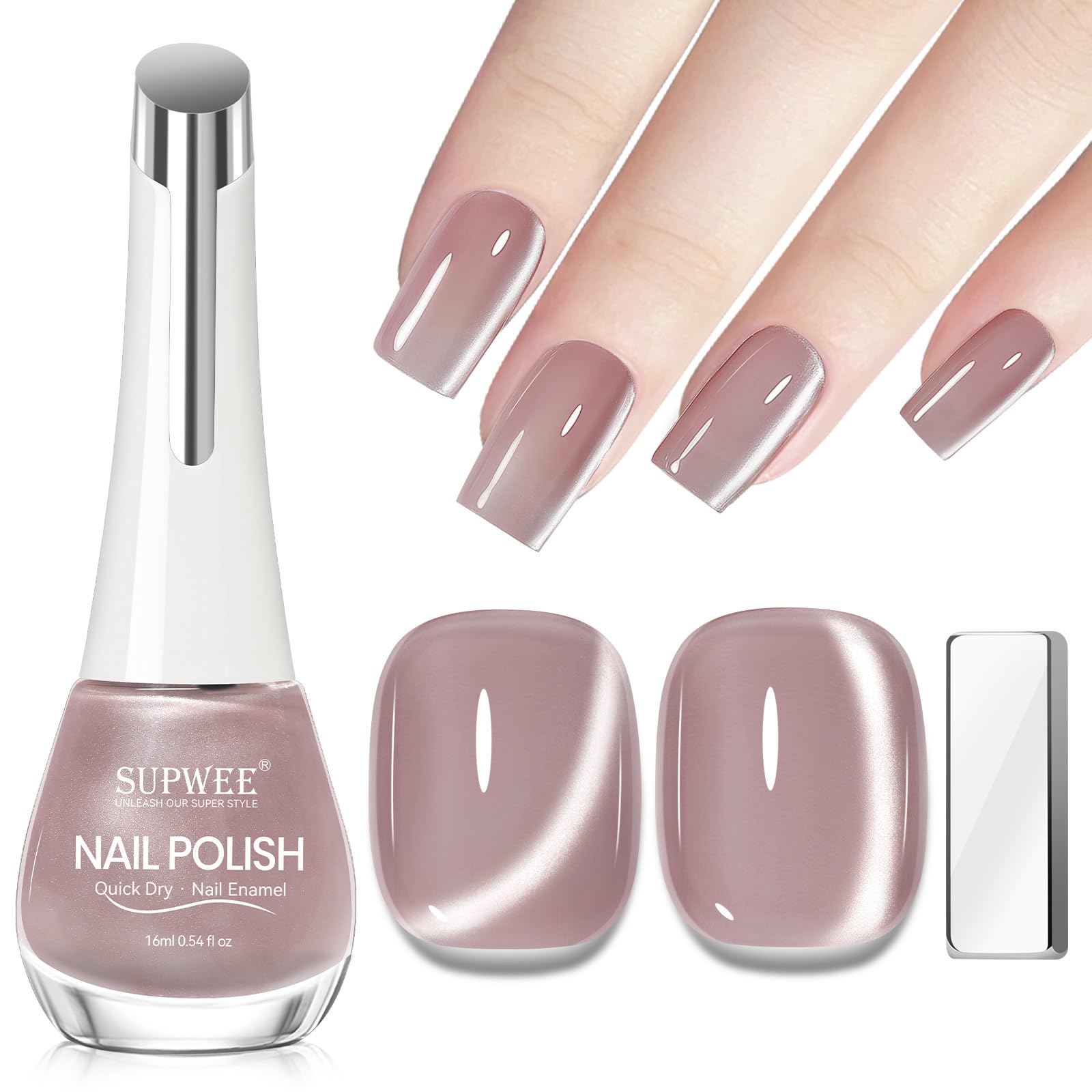 Amazon.com : SUPWEE Nude Magnetic Nail Polish Non Gel Quick Dry