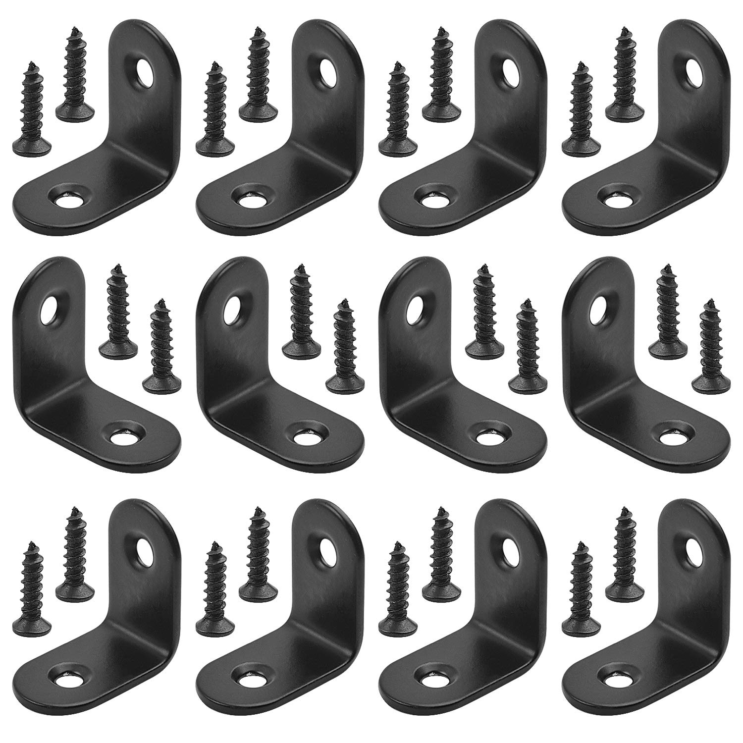 Buy Aylifu 90 Degree Corner Braces 25 x 25mm, 12 Pieces Black Right
