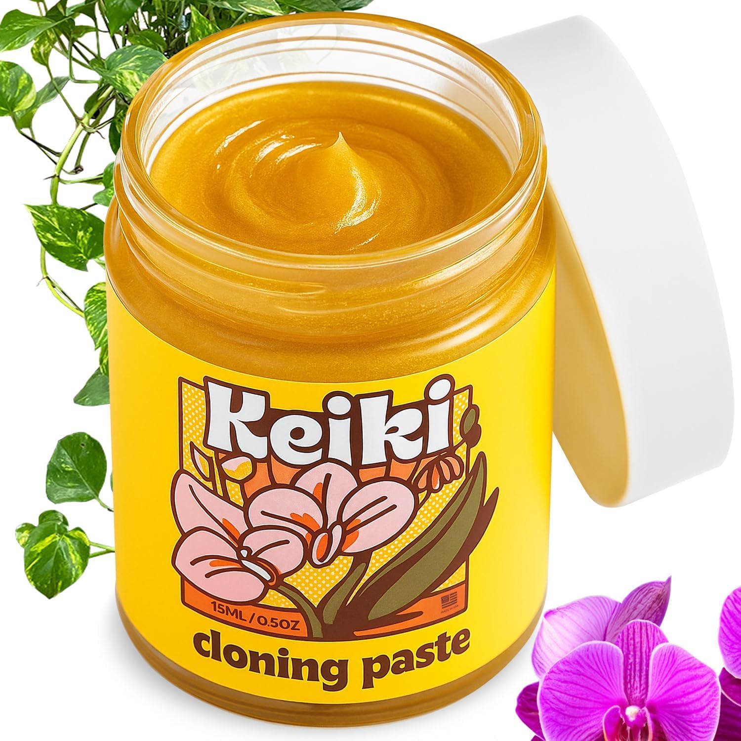 Keiki Paste for Plants to Clone & Create New Growth — 2X The Paste Cloning Gel for Orchids & Houseplants, Rooting Hormone Paste for Cuttings, Plant Propagation Gel, Nutrient Rich Growth Gel, 0.5 oz