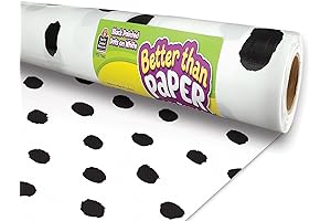 Painted Dots on White Better Than Paper Classroom Bulletin Board Roll