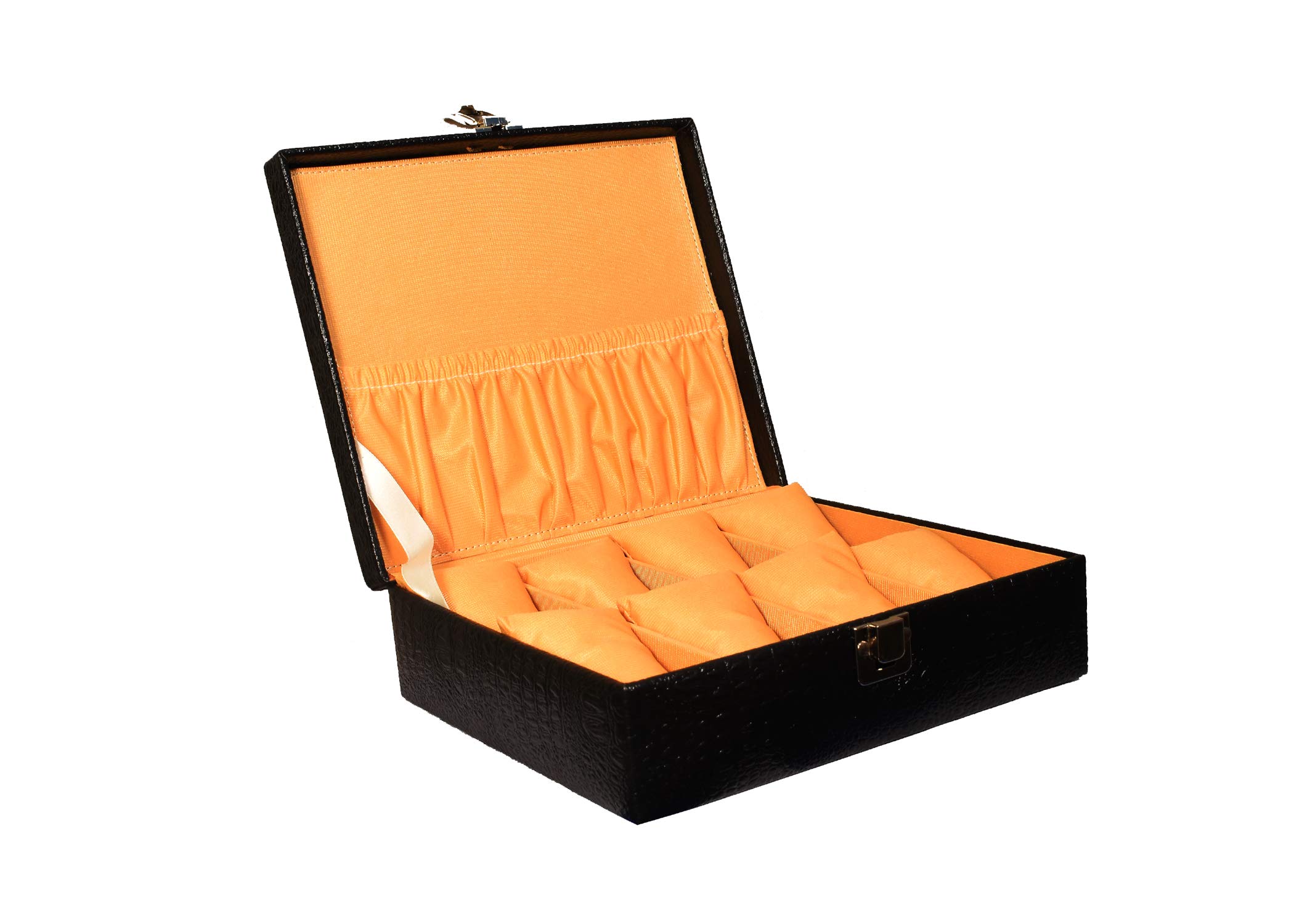 Red Velvet Unisex Black Croco Watch Box/watch case/watch organizer/watch holder with 8 watches slots (B08XD61649) Amazon Price History, Amazon Price Tracker