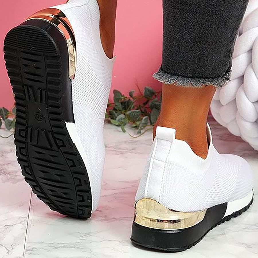 Sneakers Donna Estive - Traspiranti, Antiscivolo, Comode Per Fitness, Camminata, Trekking, Lavoro (nero/bianco) - Foto 11