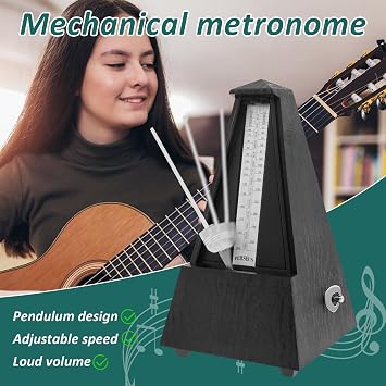 Mechanical Metronome, Universal Metronome for Piano Guitar Ukulele Violin Drums Saxophone Loud Sound and High Precision Track Beat and Tempo for Beginners Musician
