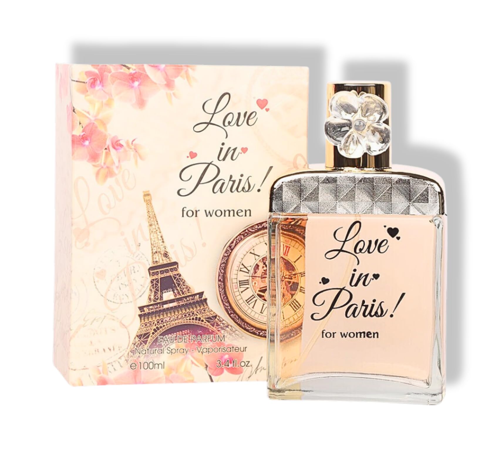Love in Paris Pour Femme Eau de Parfum 3.4 oz. Floral Fruity fragrance for women.