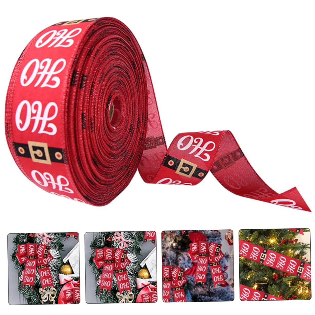 NUOBESTY 5stücke Weihnachtsband Rotes Satinband Für Diy Weihnachtsdekoration Und Geschenkboxen Für Weihnachtsbaum Und Bastelprojekte Farbecht Und Strapazierfähig