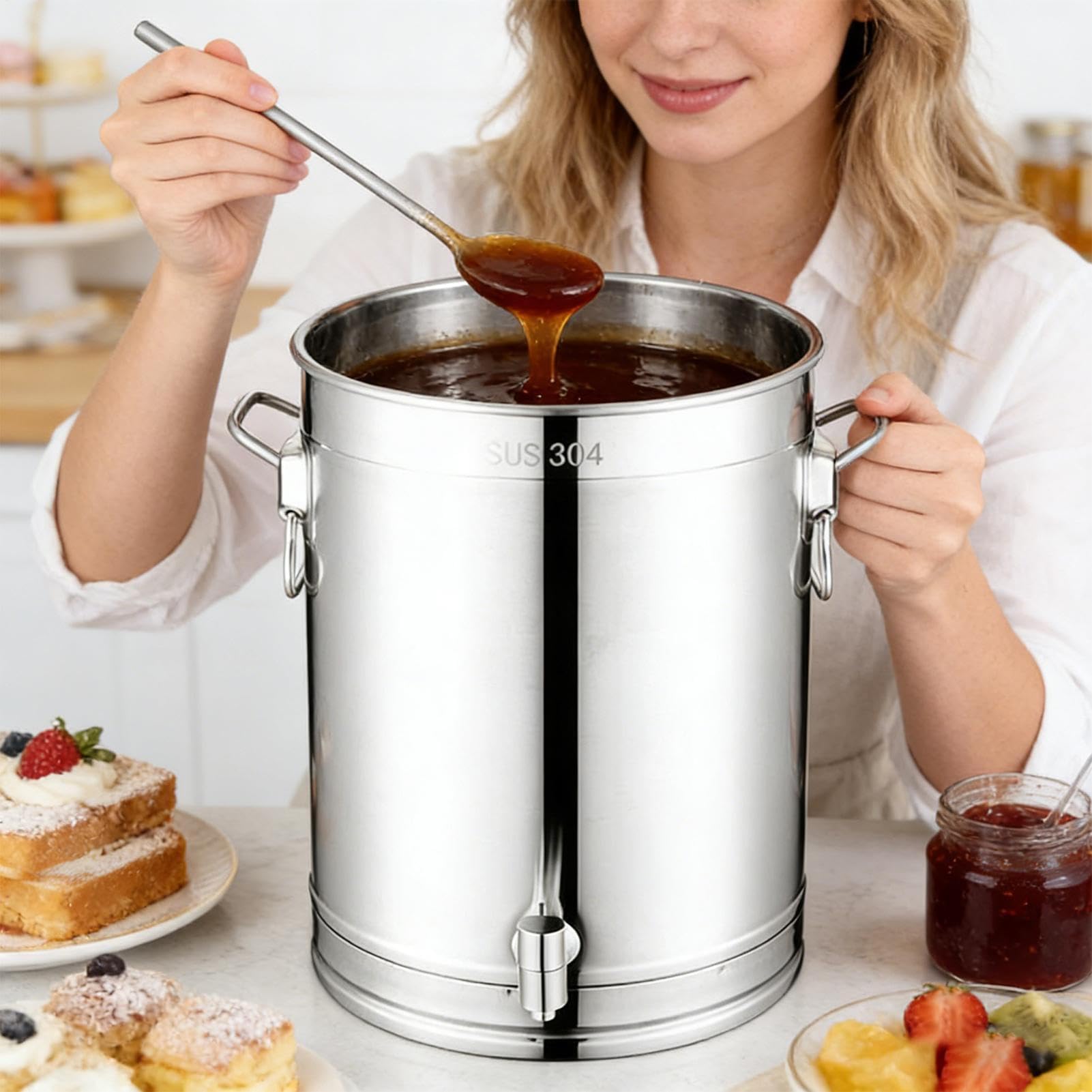 Pojemnik Na Olej Do Kuchni 5L/9L/14L Szczelne Akcesoria Kuchenne Ze Stali | Pojemnik na Olej Kuchenny Dla Piwa Żywności Mąki Kawy Cukru Płatków Herbaty