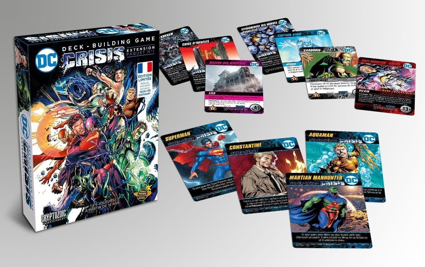 Don't Panic Games | DC Comics Deck-Building Game : Crisis (Extension) | Jeu de société | À partir de 14 Ans | 1-5 Joueurs | 60 Minutes