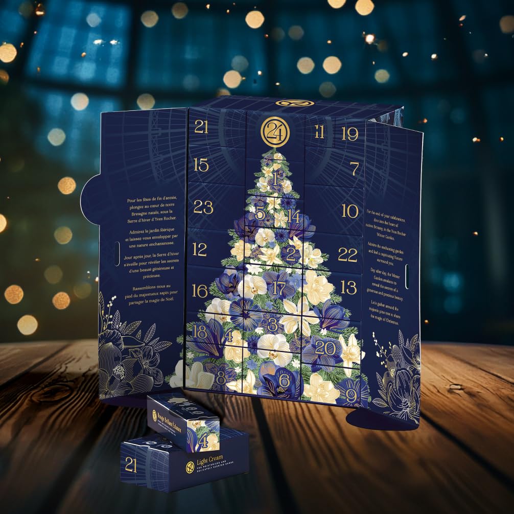 Yves Rocher Adventskalender Kosmetik Beauty 24 Überraschungen Gesichtspflege Make-Up Körperpflege Haarpflege Parfüm