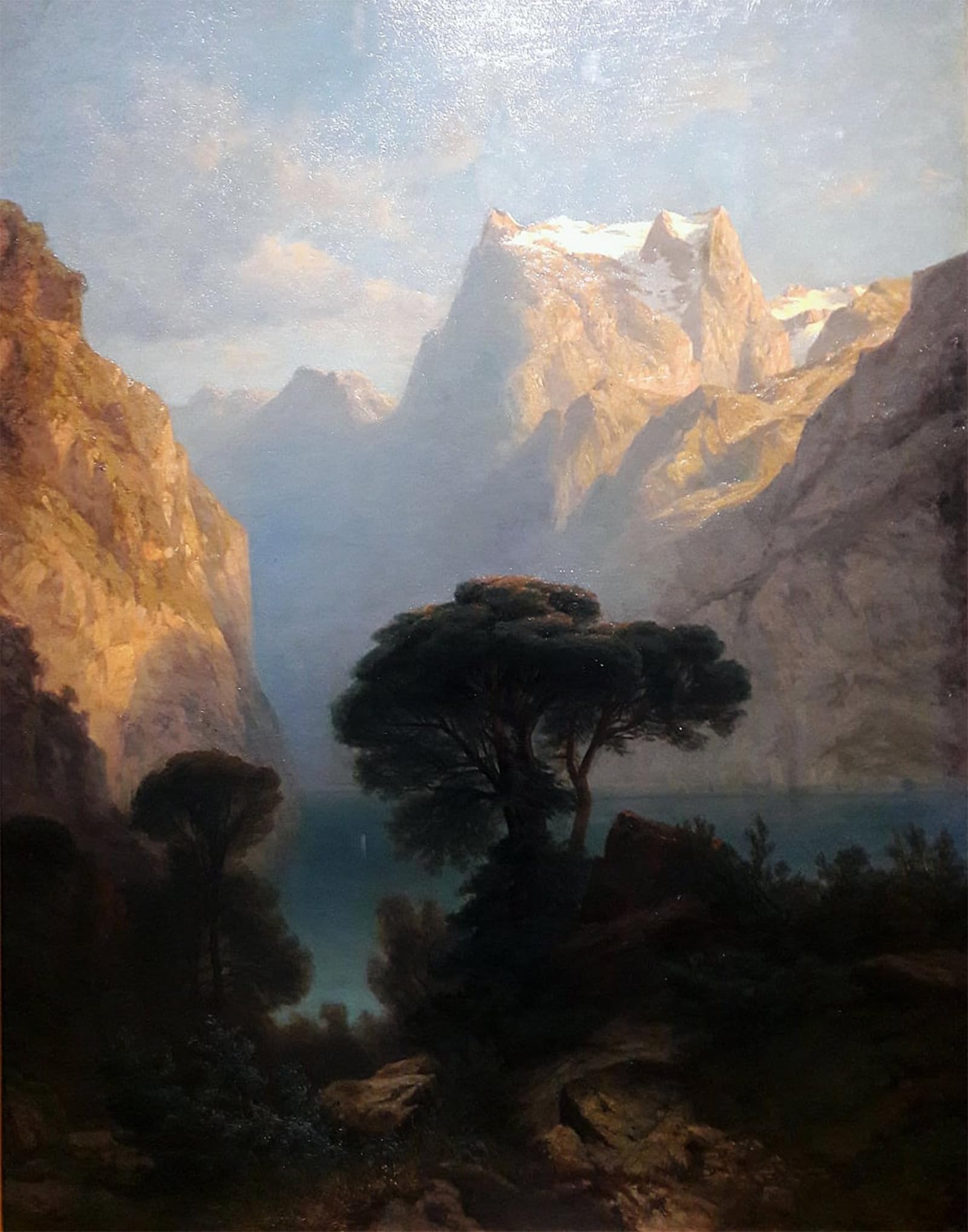 POSTERIIk Famous Animal Posters Vintage Picture Lake Lucerne by Alexandre Calame Modern Wall Decor for Home Decor 60x90cm