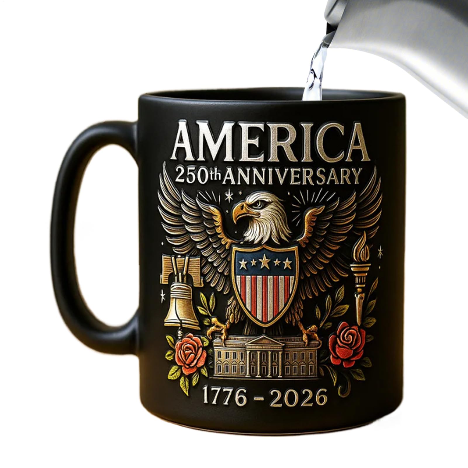 Mug Céramique Anniversaire USA 250 Ans – Tasse Armée 250e Anniversaire, Café Commémoratif Corps Des Marines | Gobelet Céramique Insigne Garde | Cadeau Collectible Pour Vétérans Hommes & Femmes |
