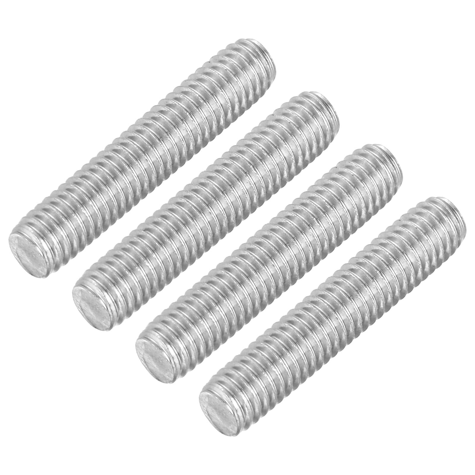 QUARKZMAN 4pz Asta Filettata Intera, M6 x 30mm Acciaio Inossidabile 304 Borchie Barra Filettatura Destra M6-1 Filo di Pece per Assemblaggio Mobili Macchinari