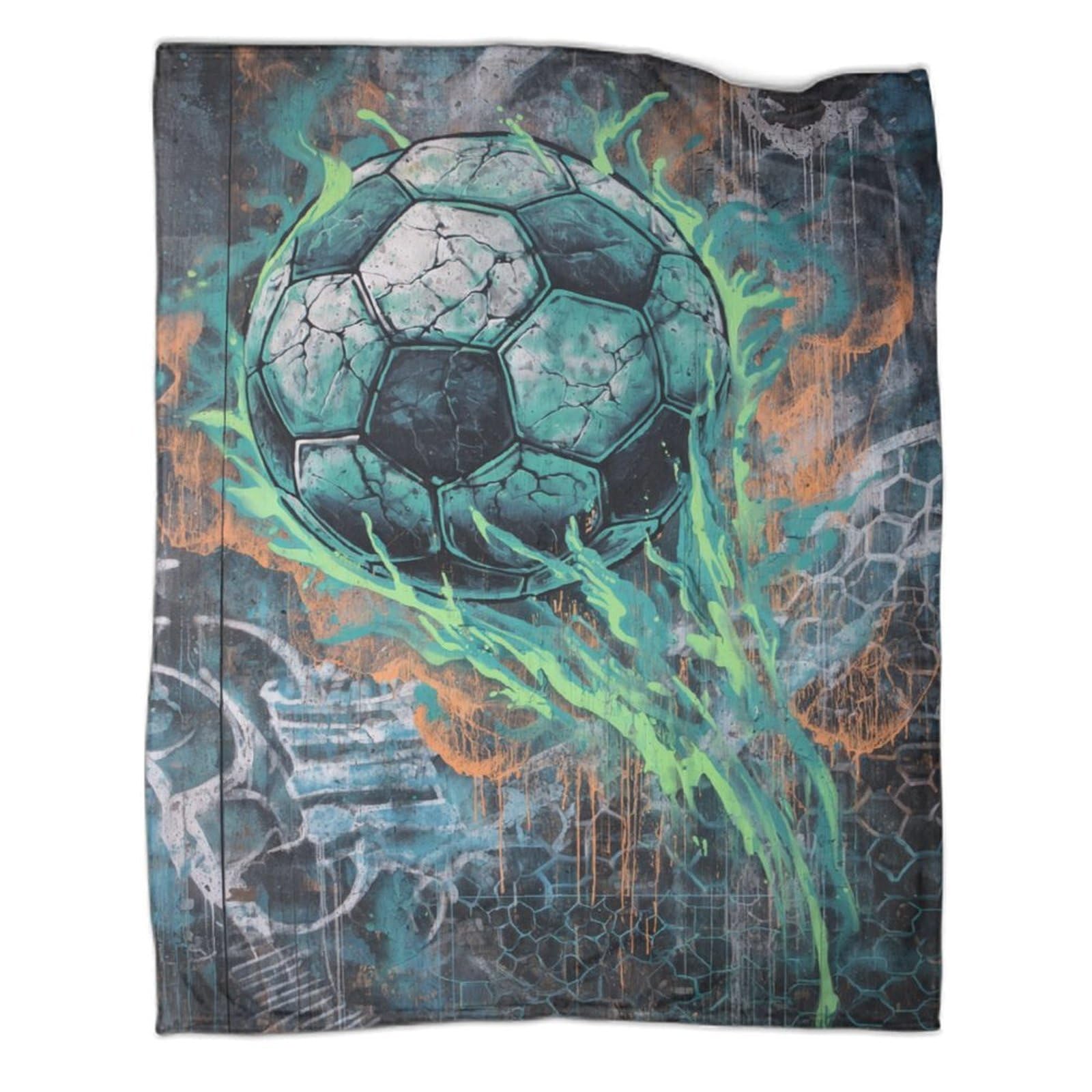 Plaid football 3d couverture microfibre flanelle lit enfant adulte 150x200