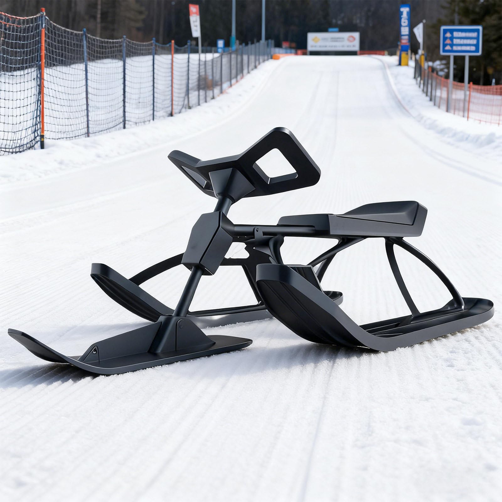 Trineo De Nieve 2026 con Seguridad Mejorada, Capacidad De 220 LB, Tabla Deslizante para Esquí, Trineo para Deportes De Invierno Al Aire Libre para Niños Y Adolescentes, con Volante B