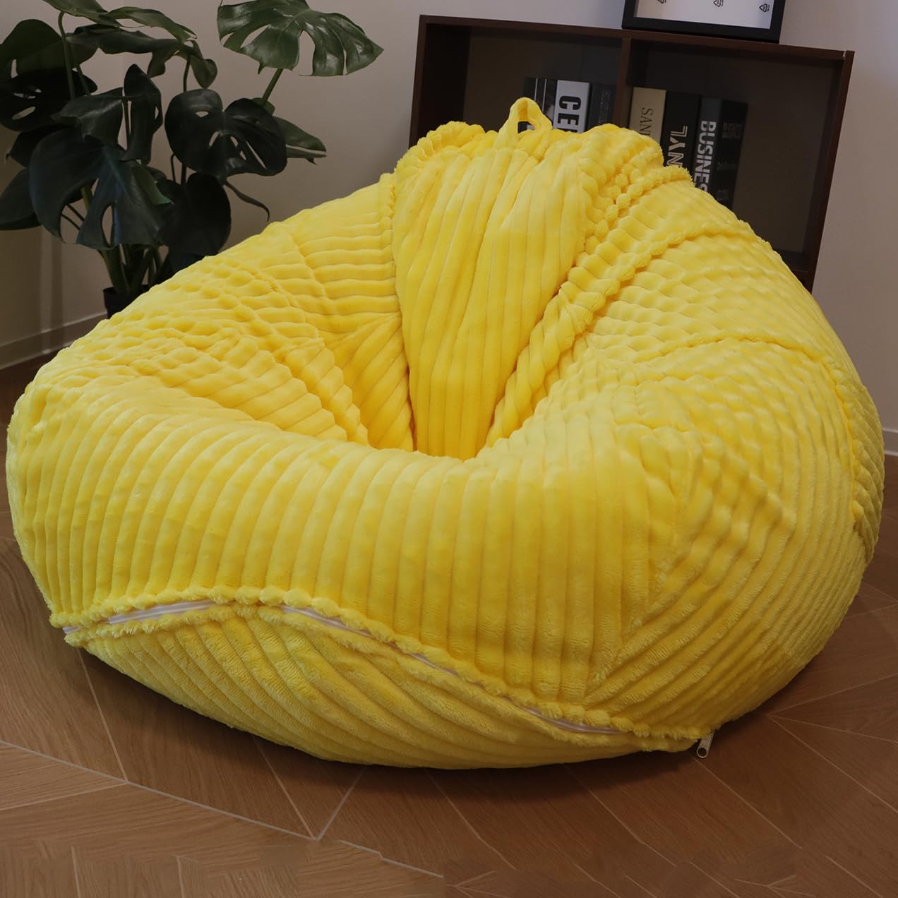 lygooh No filler Fluffy Bean Bag Cover Large Stuffed Storage Covers 4 ft