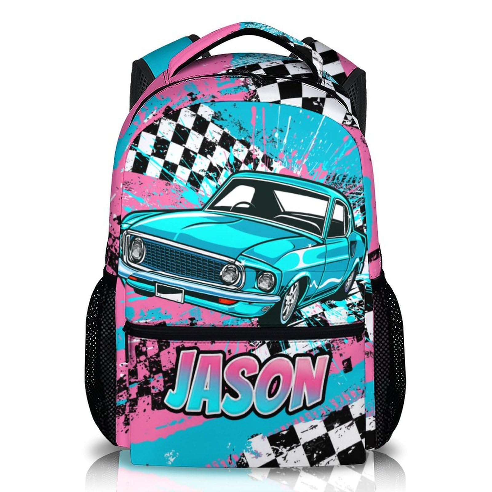 Backpack for Boys, Personalized Car Backpacks for Kids, Custom School Back Pack for Travel Camping Picnic, Back to School Gift Idea for Kindergarten